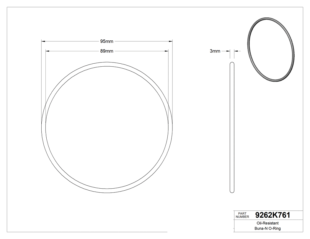 Technical drawing - 9262K761